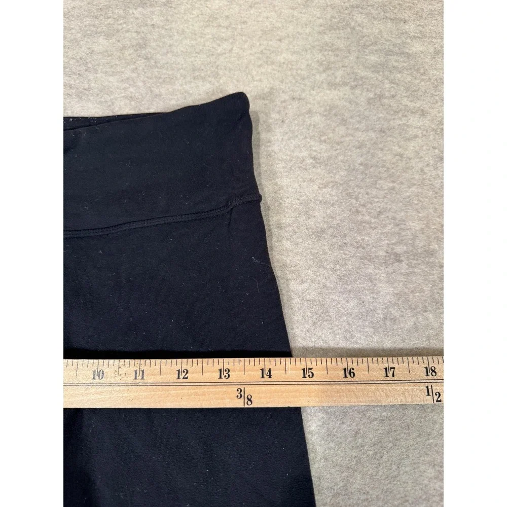 Lululemon Leggings‎ Womens 4 Black Mid Rise Ankle Ruffle Yoga Athletic Gym Pants